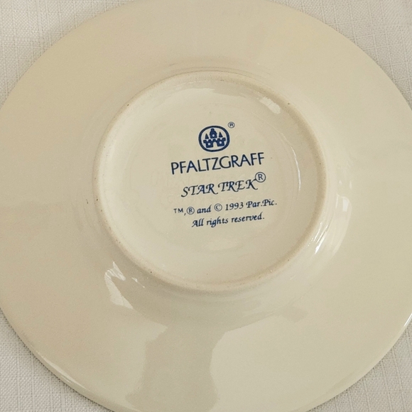 Pfaltzgraff Star Trek VI USS Enterprise 3 Piece China Buffet Set Vintage 90s 199 - Picture 7 of 12